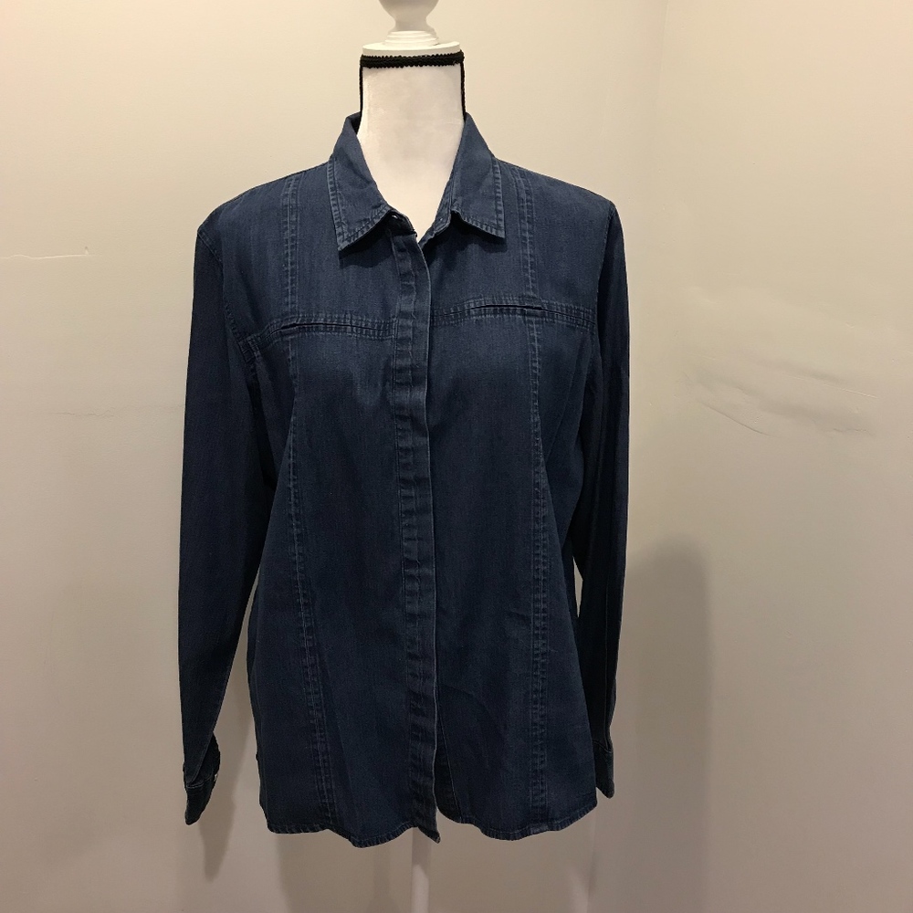 Sale3x25 Westbound Womens Blue Denim  Shirt XL#2
